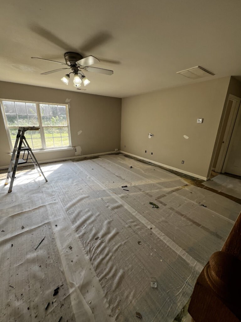 IAC Construction spacious living room renovation